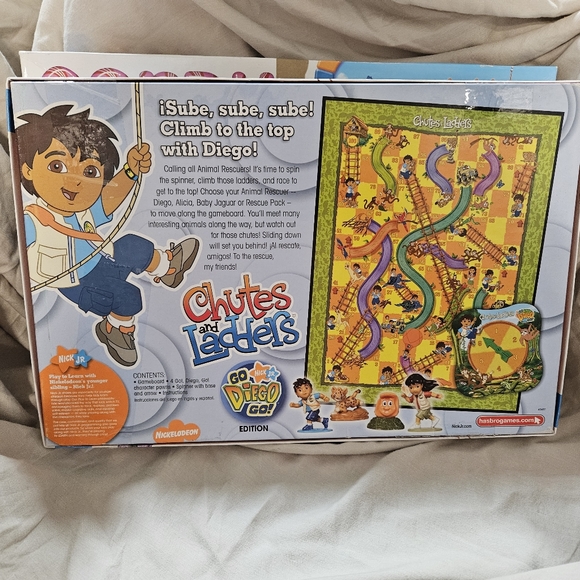 Nick Jr Dora The Explorer Candyland & Go Diego Go Chutes and Ladders Board Games - Picture 12 of 12
